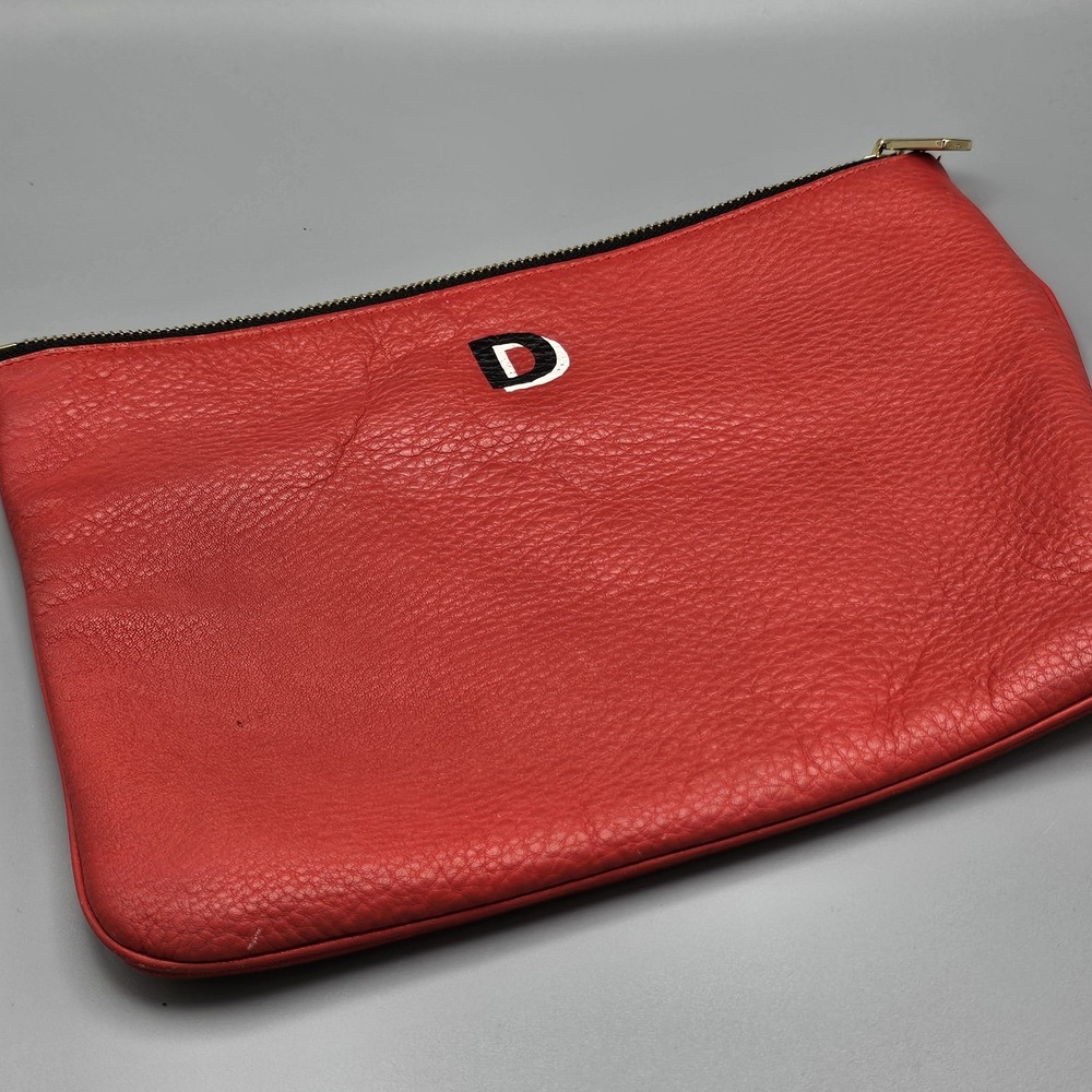 Rebecca Minkoff Monogram "D" Jody Pouch Red Leather Size Medium